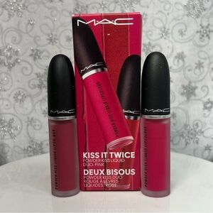 MAC Cosmetics Kiss It Twice Lipstick Kit - Powder Kiss Liquid - Pinks #984 #988